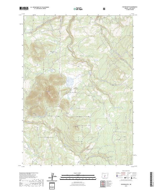 Foster Butte topographic map thumbnail