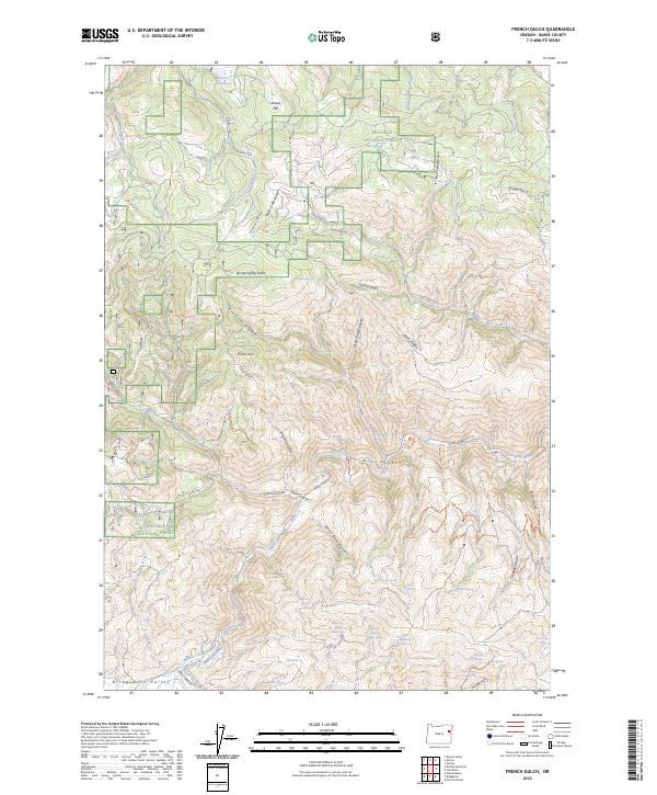 French Gulch topographic map thumbnail