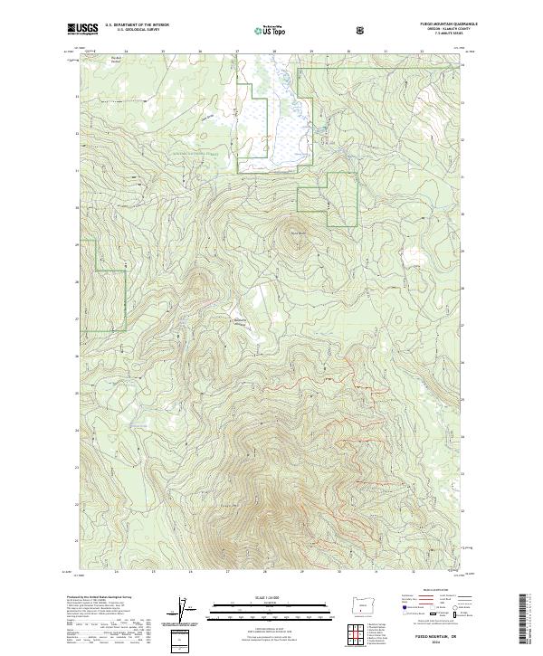 Fuego Mountain topographic map thumbnail