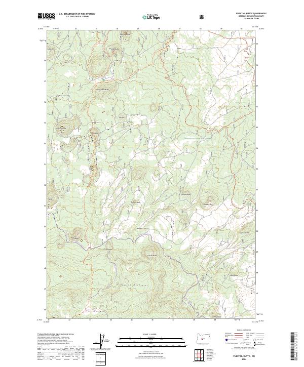 Fuzztail Butte topographic map thumbnail
