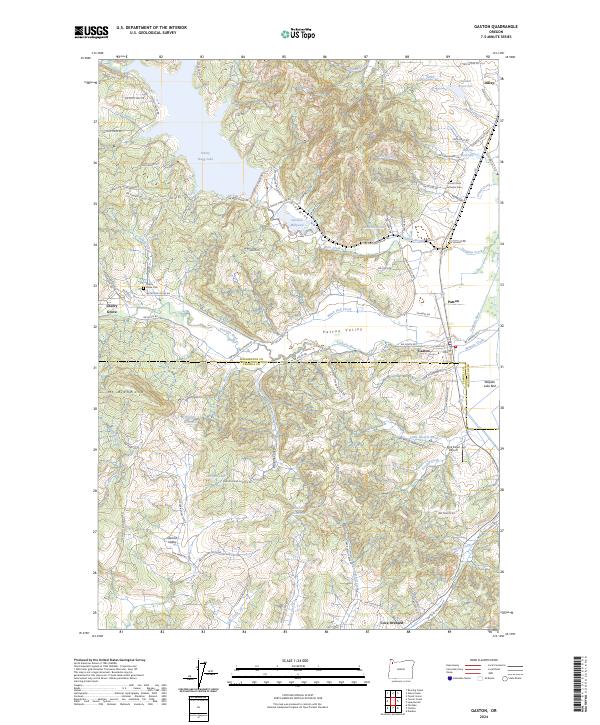Gaston topographic map thumbnail