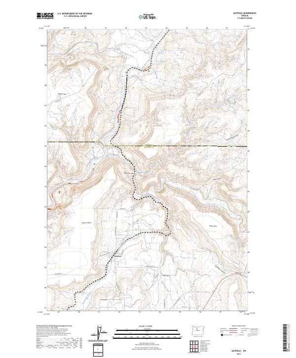 Gateway topographic map thumbnail