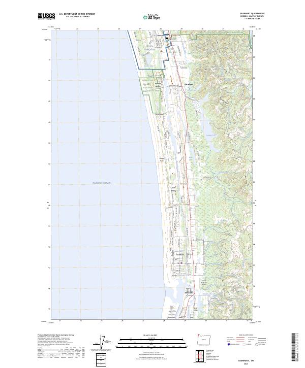 Gearhart topographic map thumbnail