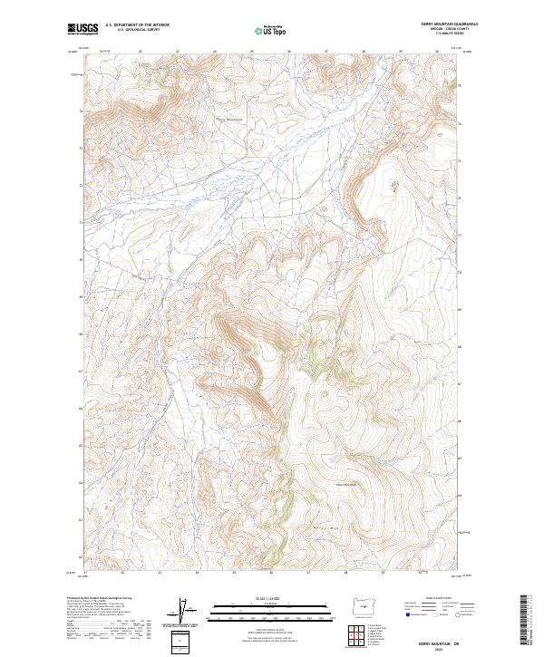 Gerry Mountain topographic map thumbnail