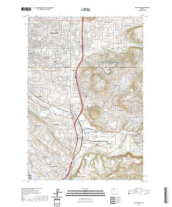 Gladstone topographic map thumbnail