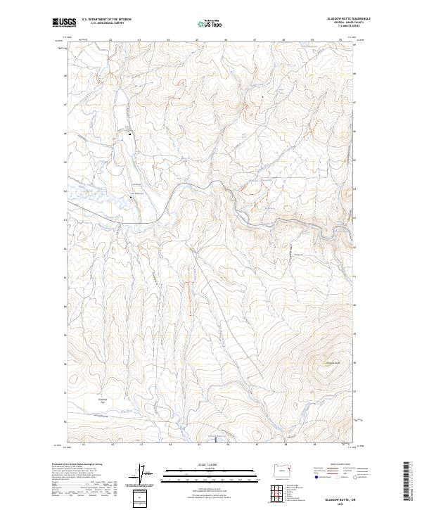 Glasgow Butte topographic map thumbnail