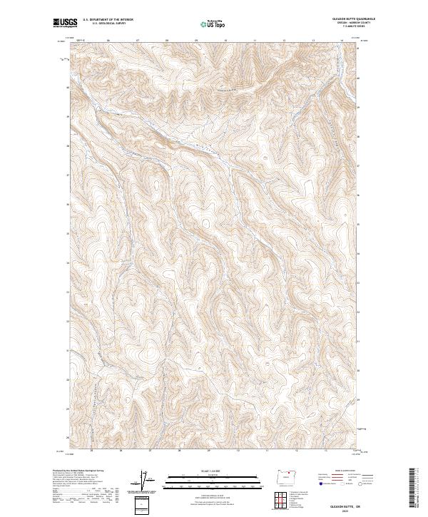 Gleason Butte topographic map thumbnail