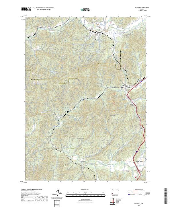 Glendale topographic map thumbnail