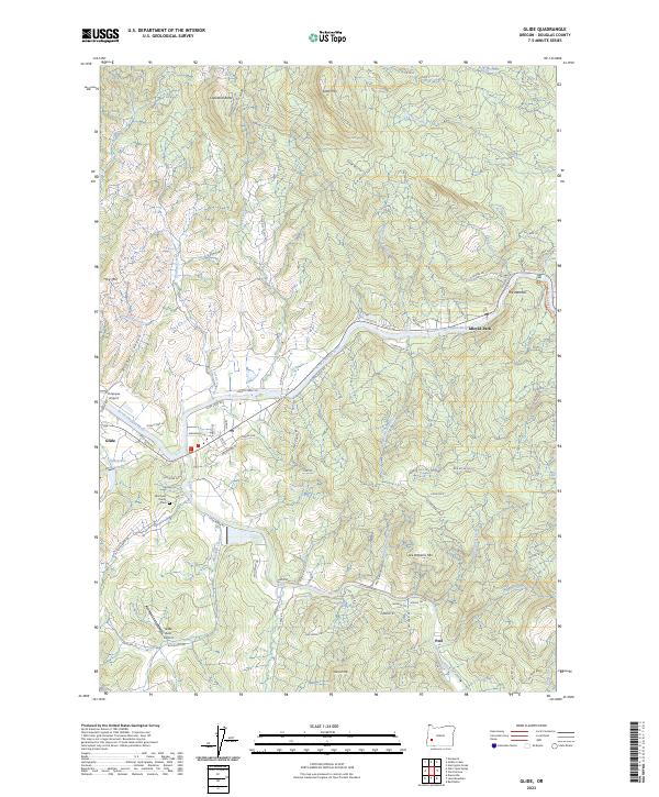Glide topographic map thumbnail