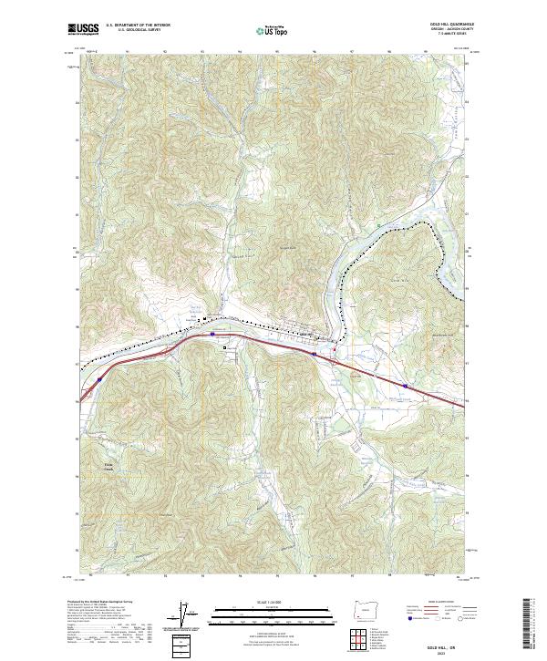 Gold Hill topographic map thumbnail