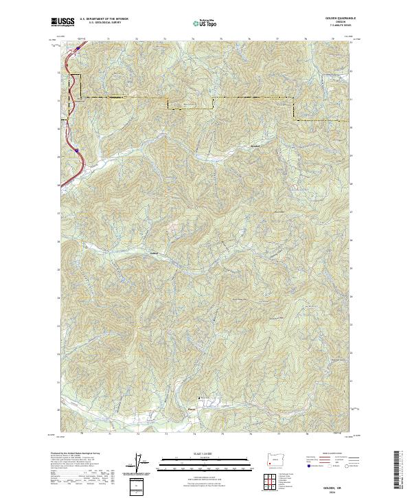 Golden topographic map thumbnail