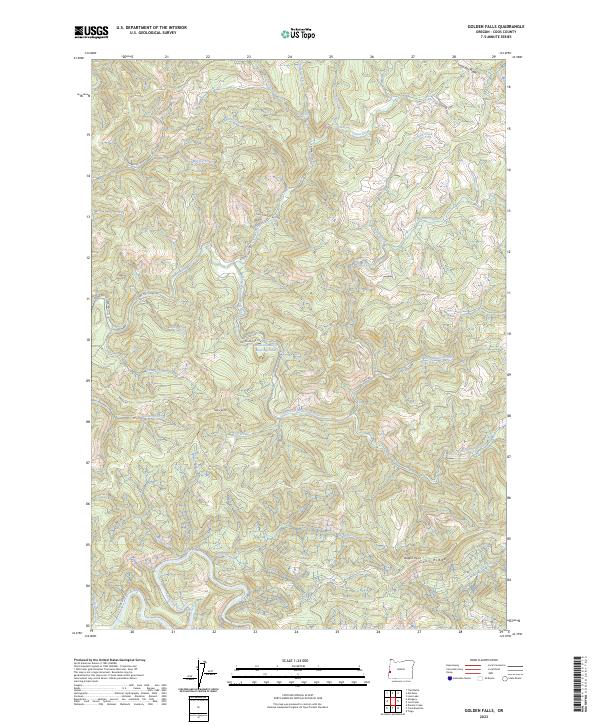 Golden Falls topographic map thumbnail
