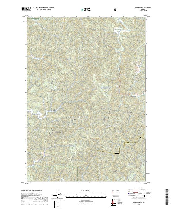 Goodwin Peak topographic map thumbnail