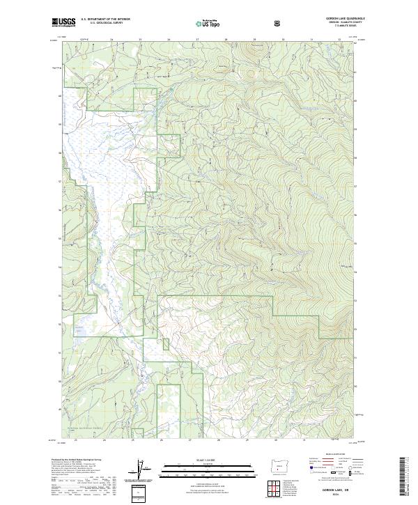 Gordon Lake topographic map thumbnail