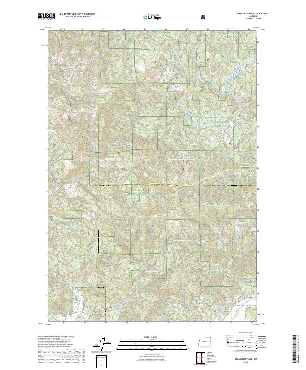 Grass Mountain topographic map thumbnail