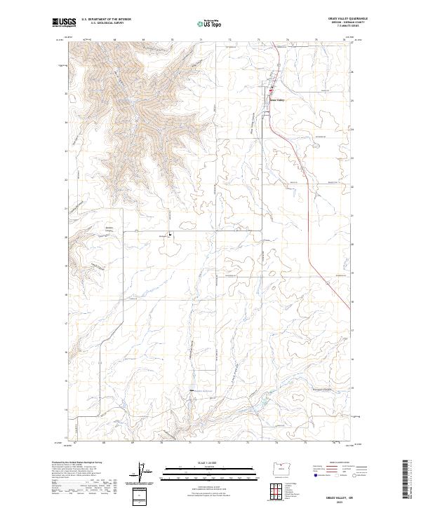 Grass Valley topographic map thumbnail