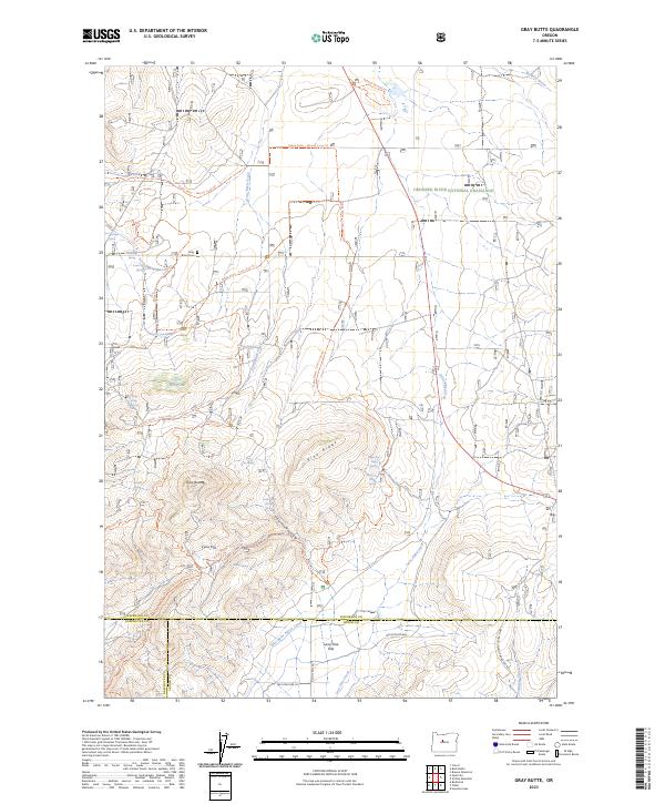 Gray Butte topographic map thumbnail