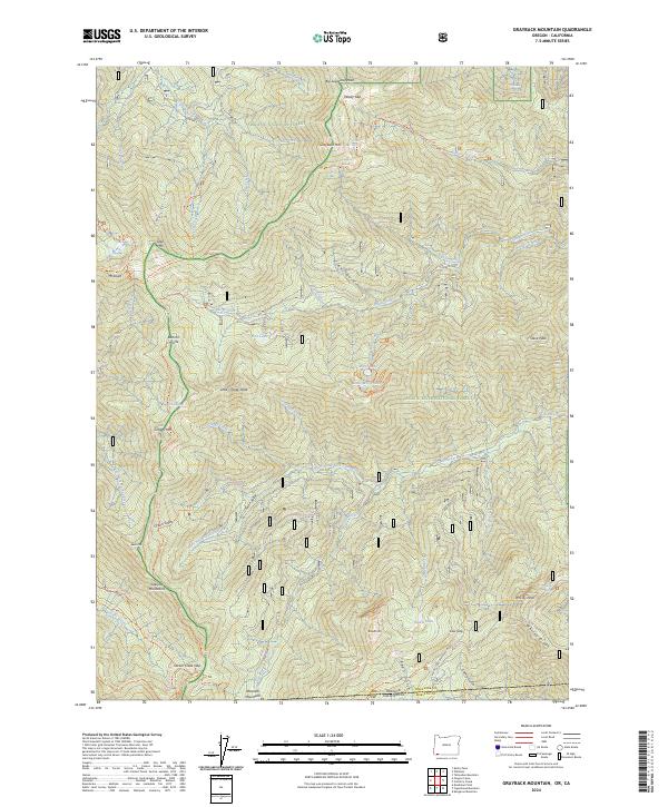 Grayback Mountain topographic map thumbnail
