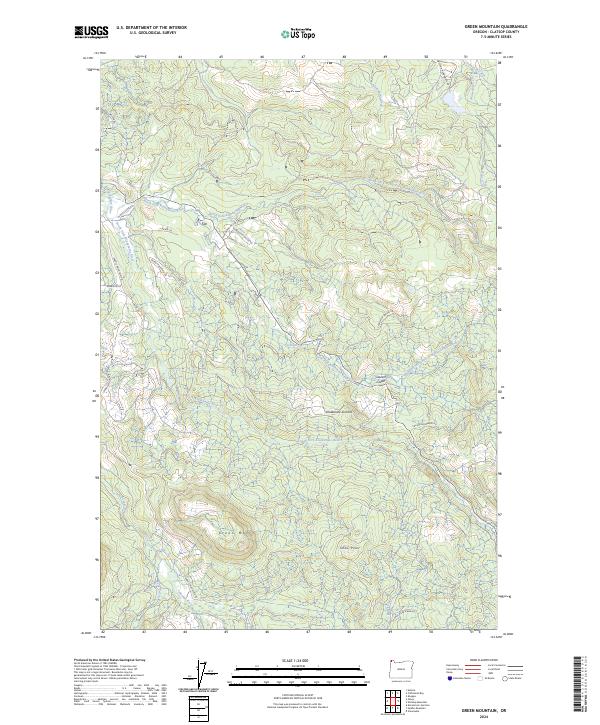 Green Mountain topographic map thumbnail