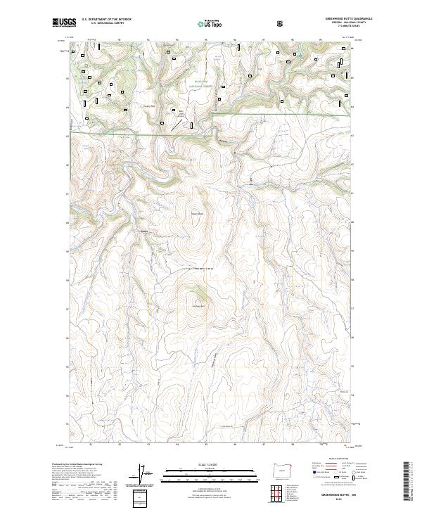 Greenwood Butte topographic map thumbnail