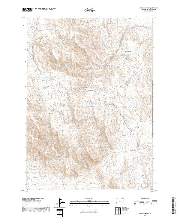 Groan Canyon topographic map thumbnail