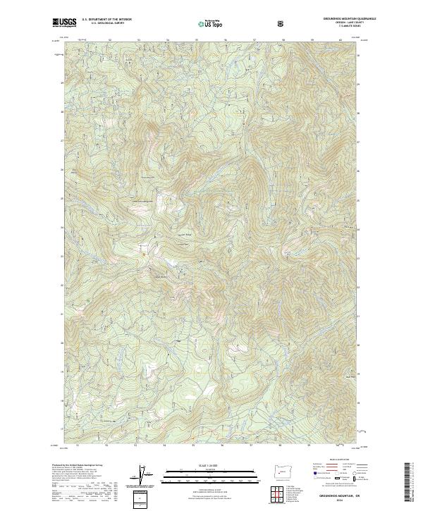Groundhog Mountain topographic map thumbnail
