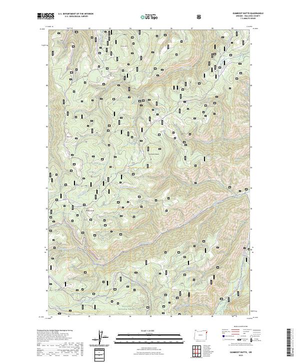 Gumboot Butte topographic map thumbnail