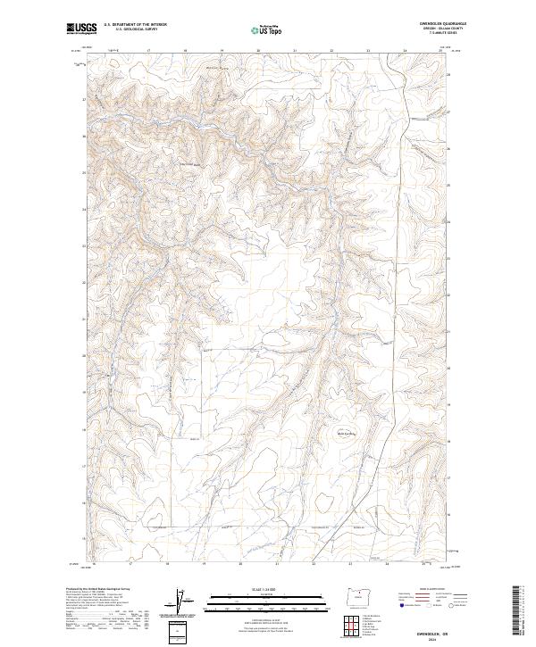 Gwendolen topographic map thumbnail