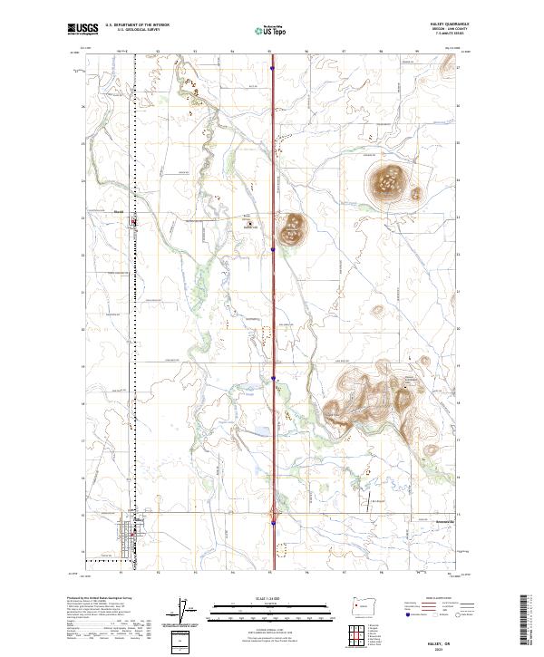 Halsey topographic map thumbnail