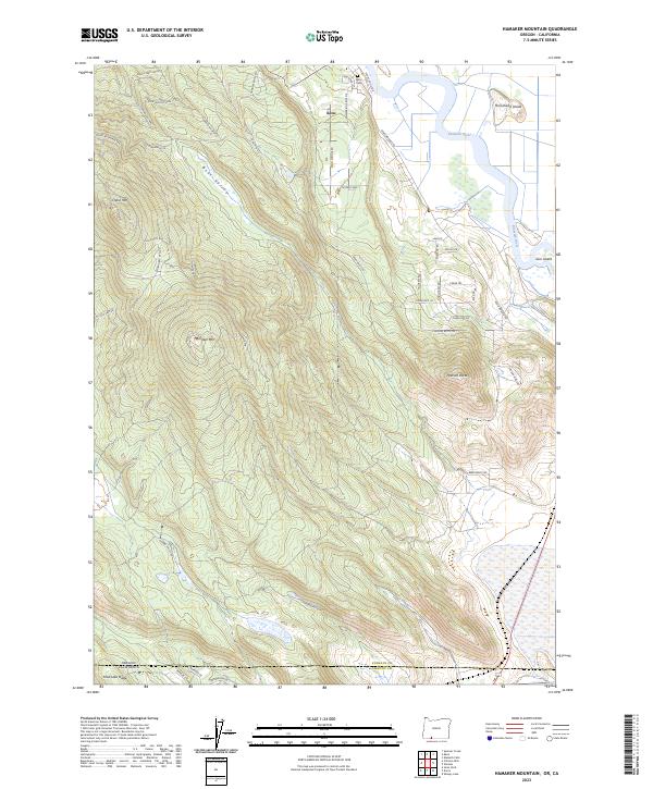 Hamaker Mountain topographic map thumbnail