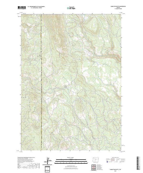 Hamelton Butte topographic map thumbnail