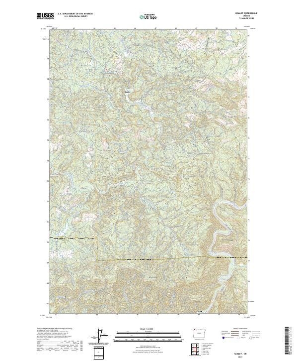 Hamlet topographic map thumbnail