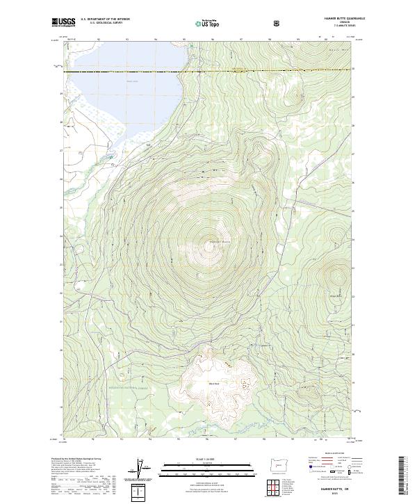 Hamner Butte topographic map thumbnail