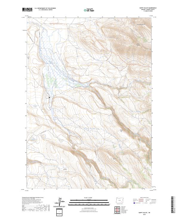 Happy Valley topographic map thumbnail