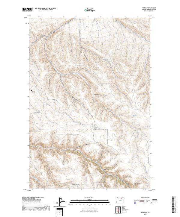 Hardman topographic map thumbnail