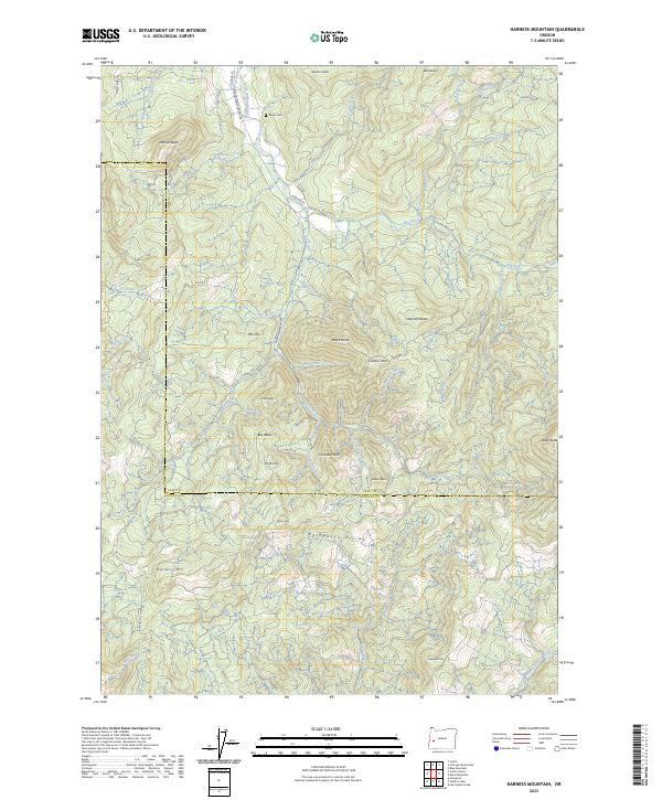 Harness Mountain topographic map thumbnail