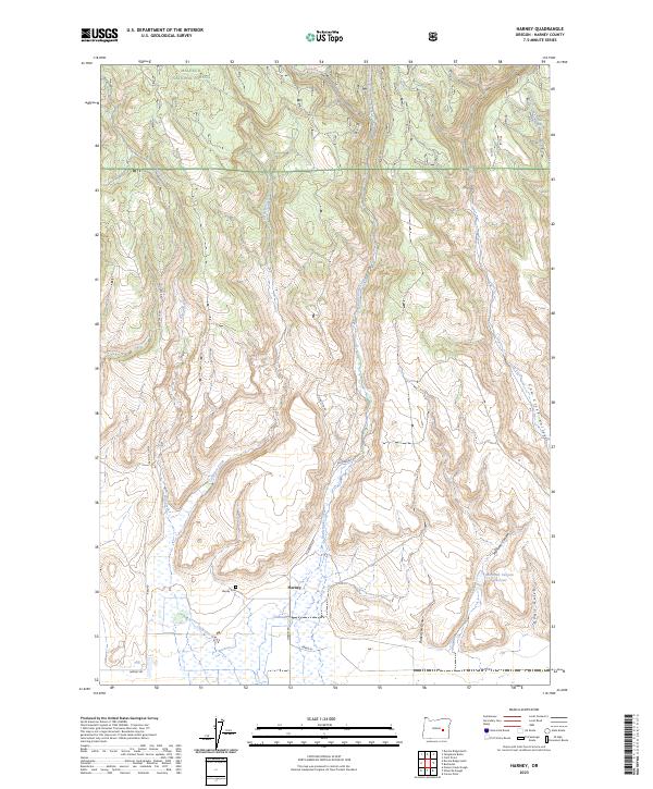 Harney topographic map thumbnail