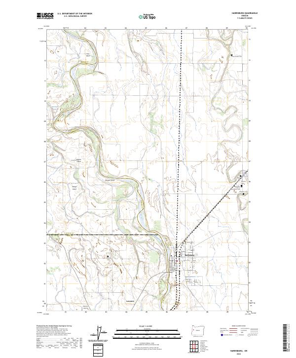 Harrisburg topographic map thumbnail