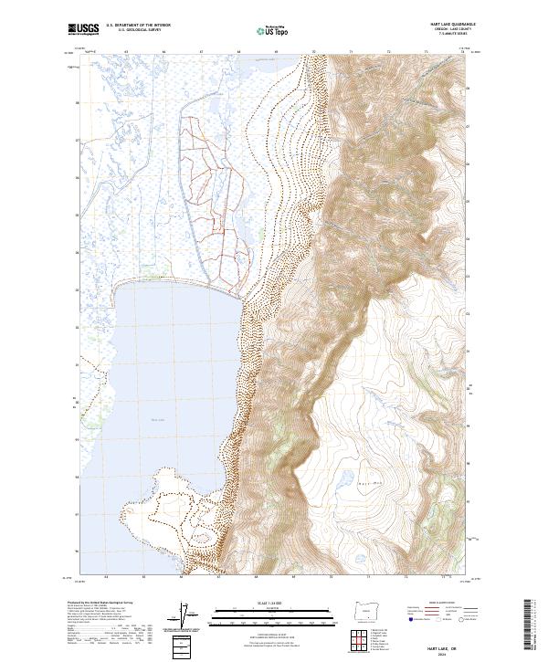 Hart Lake topographic map thumbnail