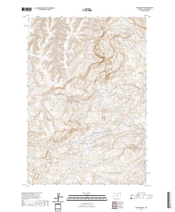 Hastings Peak topographic map thumbnail
