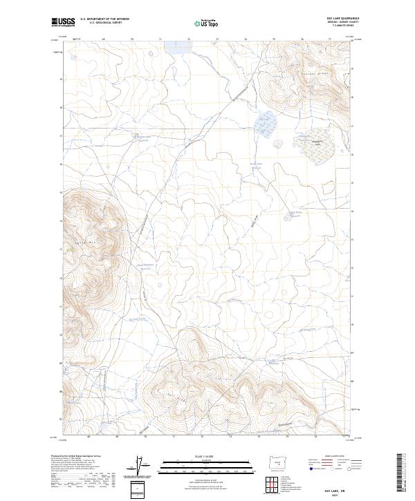 Hay Lake topographic map thumbnail