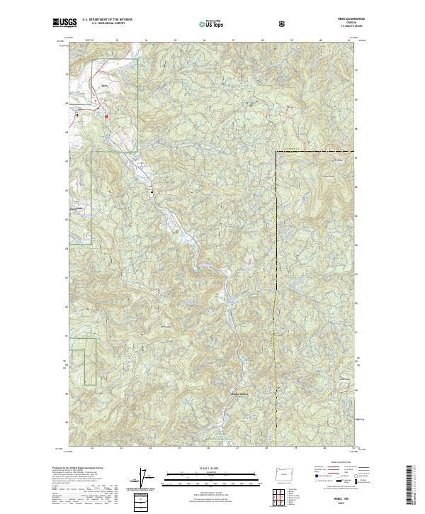 Hebo topographic map thumbnail