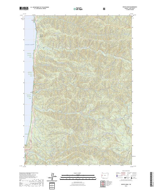 Heceta Head topographic map thumbnail