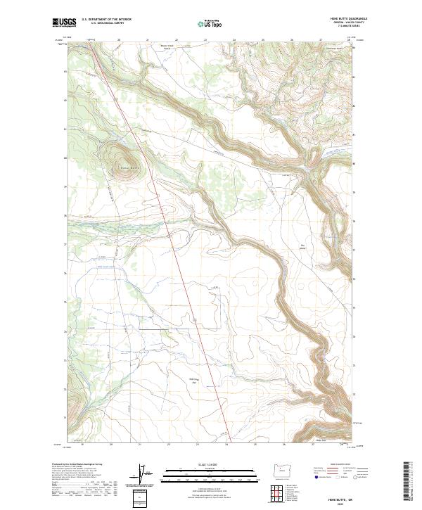 Hehe Butte topographic map thumbnail