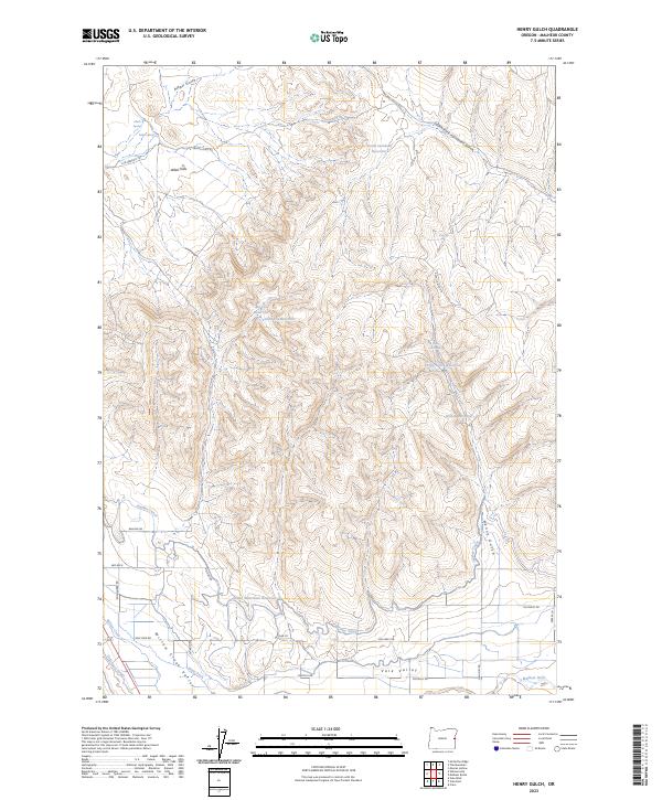 Henry Gulch topographic map thumbnail