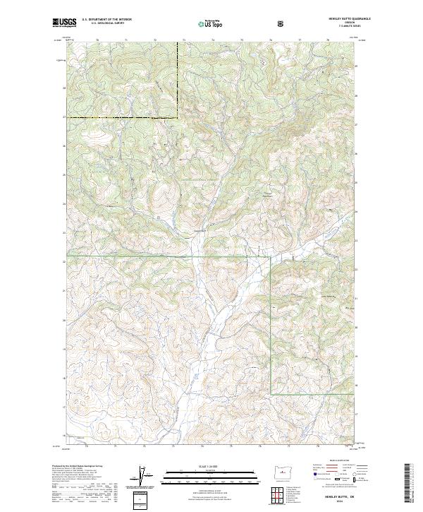 Hensley Butte topographic map thumbnail