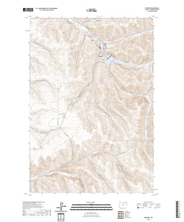 Heppner topographic map thumbnail