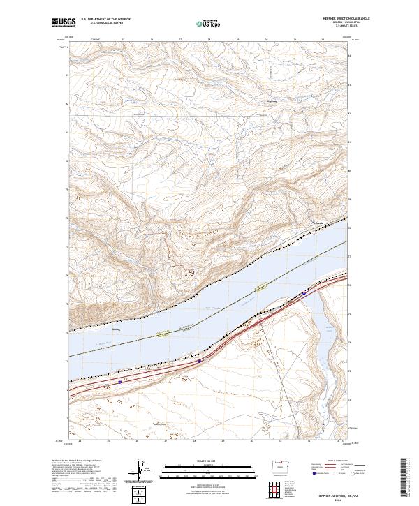 Heppner Junction topographic map thumbnail