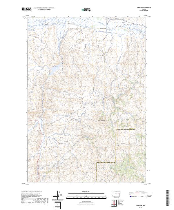 Hereford topographic map thumbnail