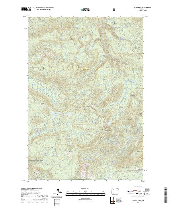 Hickman Butte topographic map thumbnail